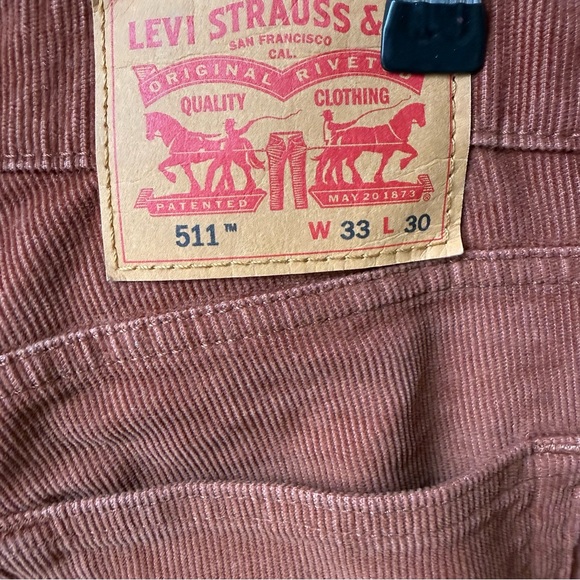 Levi’s 511 Corduroy Pants Burnt Orange Brown - Picture 8 of 11